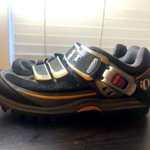Pearl Izumi X-Alp Enduro Men’s Black Orange Silver Cycling Shoes Size EU 40/7US